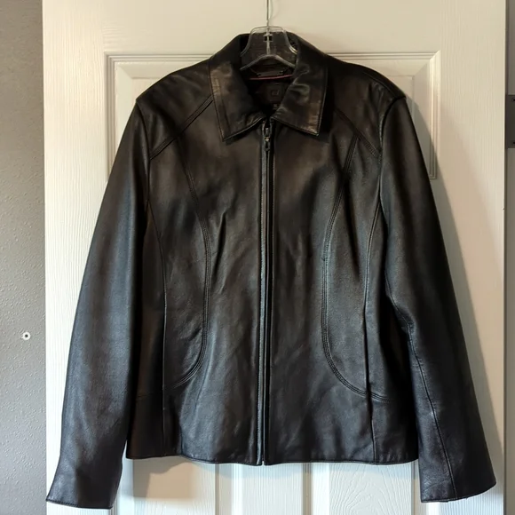 Wilsons Leather Black Leather Jacket - Picture 1 of 10